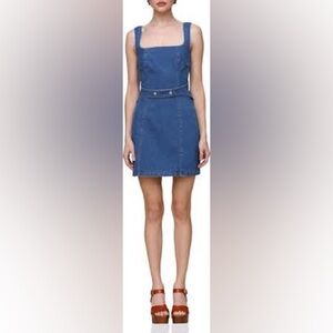 Avec Les Filles Provence Wash‎ Denim Dress Size 10 NWT
